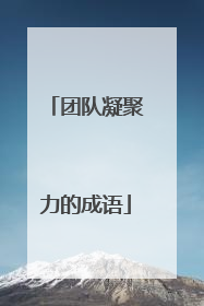 团队凝聚力的成语