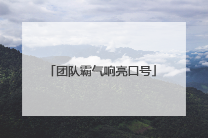 团队霸气响亮口号