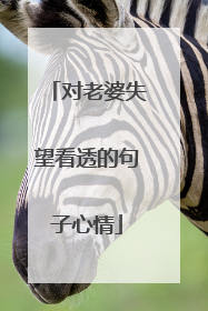 对老婆失望看透的句子心情