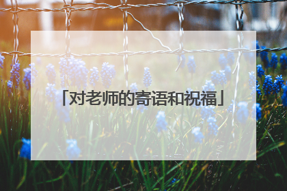 对老师的寄语和祝福
