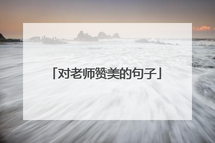 对老师赞美的句子
