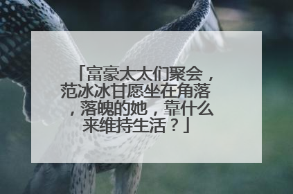 富豪太太们聚会,范冰冰甘愿坐在角落,落魄的她,靠什么来维持生活?