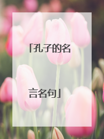 孔子的名言名句