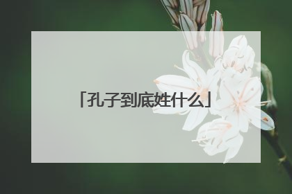 孔子到底姓什么