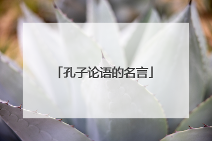 孔子论语的名言