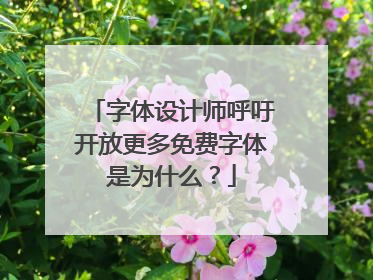 字体设计师呼吁开放更多免费字体是为什么?