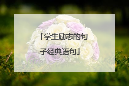 学生励志的句子经典语句