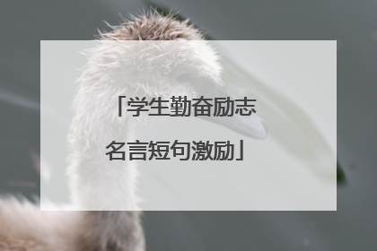 学生勤奋励志名言短句激励