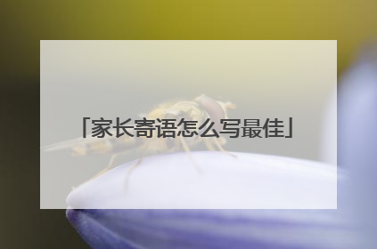 家长寄语怎么写最佳