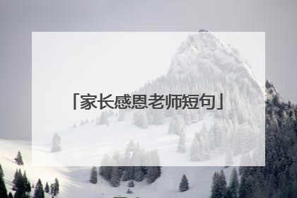 家长感恩老师短句