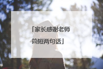 家长感谢老师简短两句话