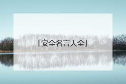 安全名言大全