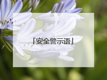 安全警示语