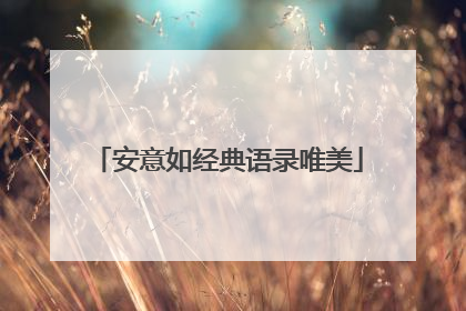 安意如经典语录唯美