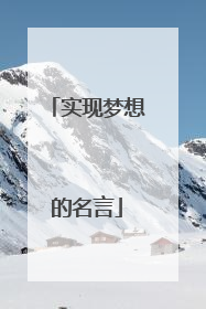 实现梦想的名言