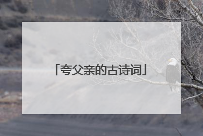 夸父亲的古诗词
