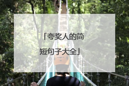 夸奖人的简短句子大全