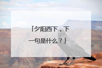 夕阳西下，下一句是什么？