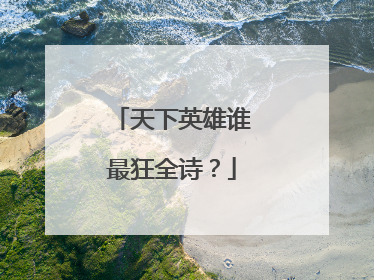 天下英雄谁最狂全诗?
