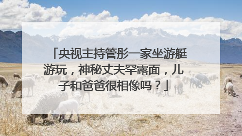 央视主持管彤一家坐游艇游玩,神秘丈夫罕露面,儿子和爸爸很相像吗?