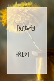 好短句摘抄