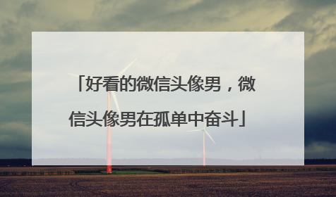 好看的微信头像男,微信头像男在孤单中奋斗