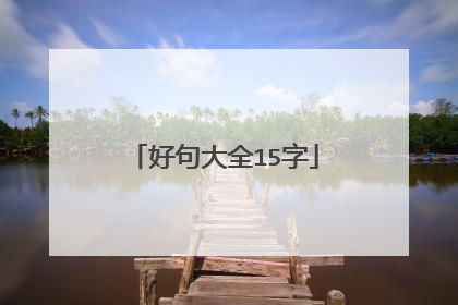 好句大全15字