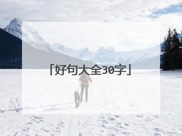 好句大全30字