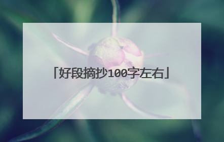 好段摘抄100字左右