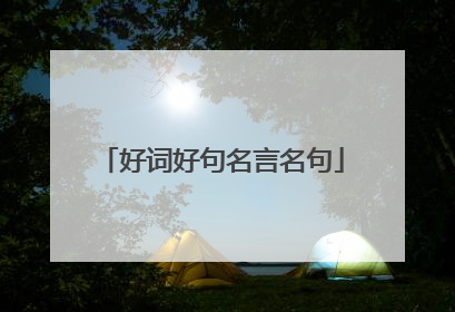 好词好句名言名句