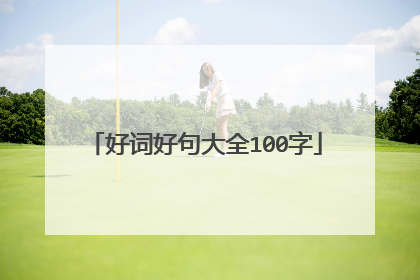 好词好句大全100字