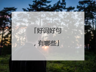 好词好句,有哪些