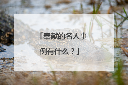 奉献的名人事例有什么？
