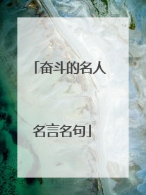 奋斗的名人名言名句