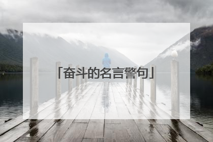 奋斗的名言警句