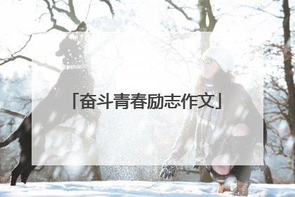奋斗青春励志作文