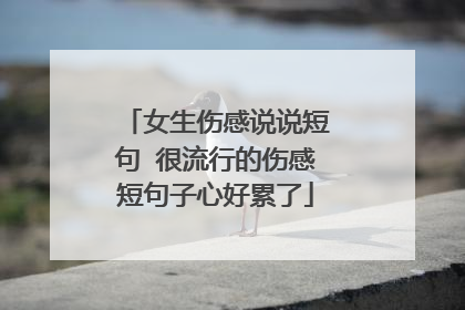 女生伤感说说短句 很流行的伤感短句子心好累了