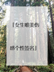 女生唯美伤感个性签名