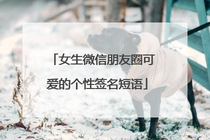 女生微信朋友圈可爱的个性签名短语