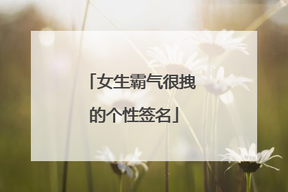 女生霸气很拽的个性签名