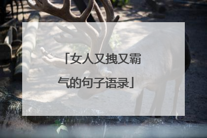 女人又拽又霸气的句子语录