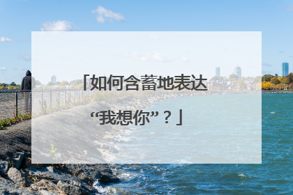 如何含蓄地表达“我想你”？