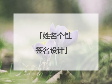 姓名个性签名设计