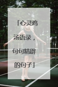 心灵鸡汤语录,句句精辟的句子