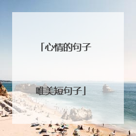 心情的句子唯美短句子