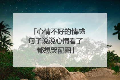 心情不好的情感句子说说心情看了都想哭配图