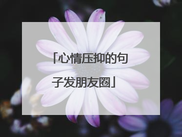 心情压抑的句子发朋友圈