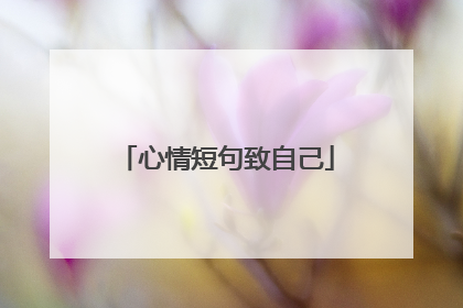 心情短句致自己