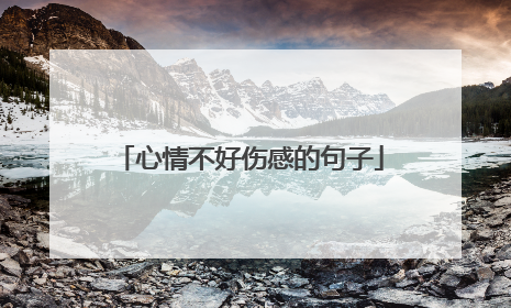 心情不好伤感的句子