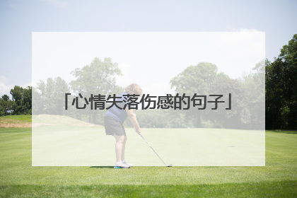 心情失落伤感的句子